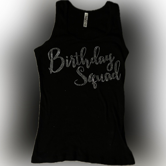 Black 'Birthday Squad' Tank Top - Picture 1 of 3
